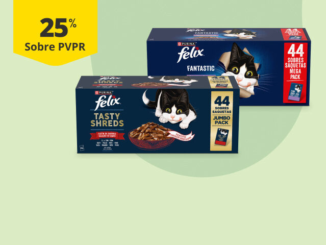 25% PVPR em mega pack de comida h&uacute;mida Felix